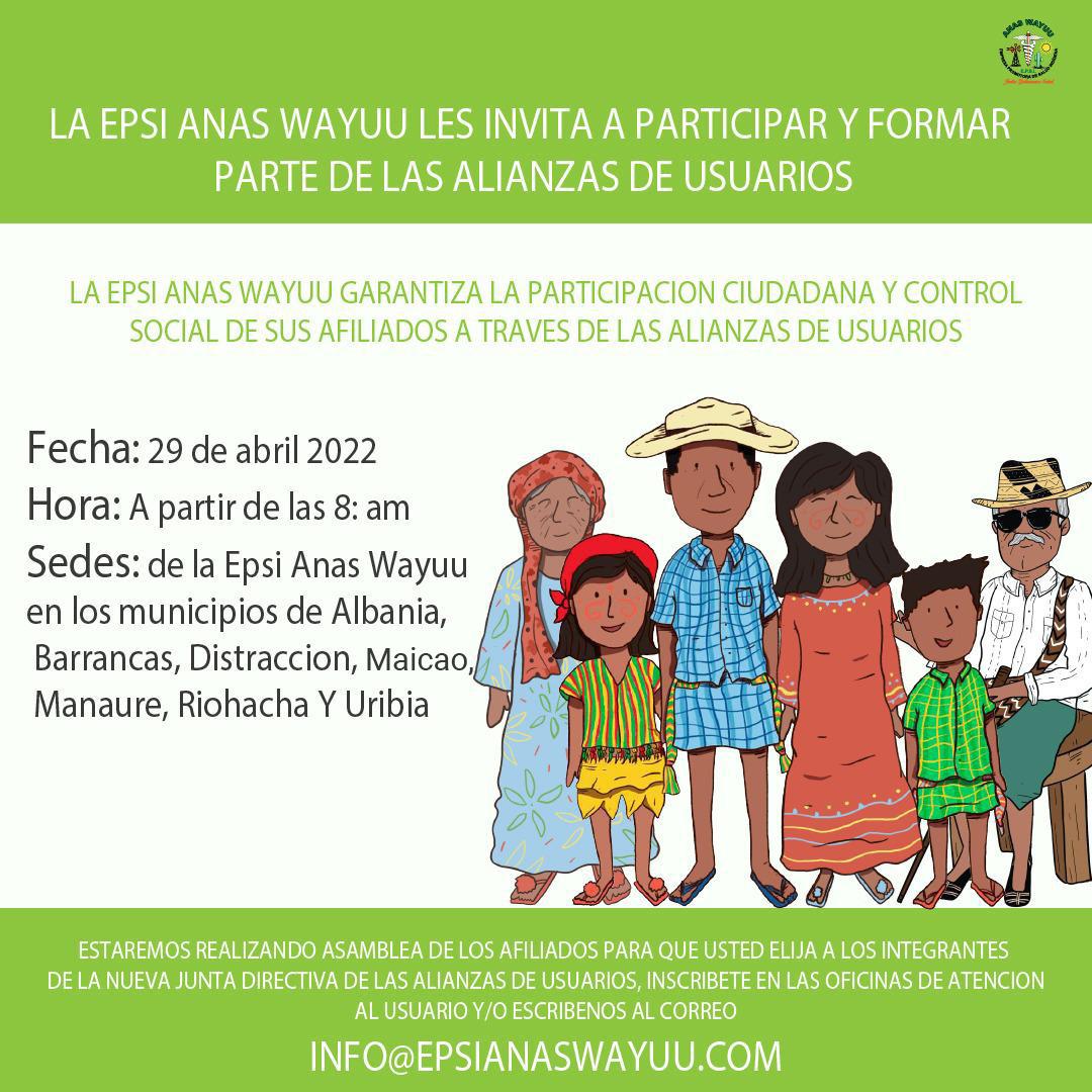 la epsi anas wayuu garantiza participacion ciudadana control social de afiliados alianza usuarios